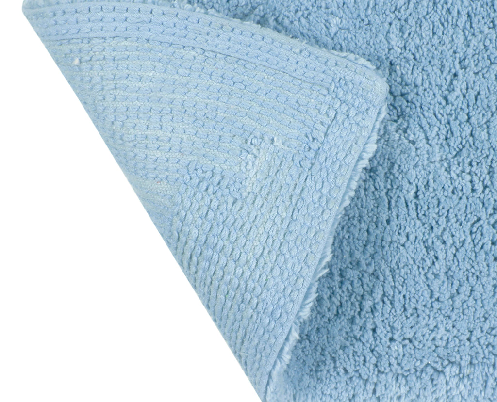 100% Cotton Tufted Non-Slip Machine Washable Blue Bath Rug 21"x34" V710877
