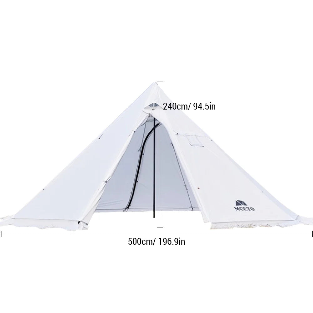 Pyramid Teepee Tent for 5 8 People with Stove Jack R97913
