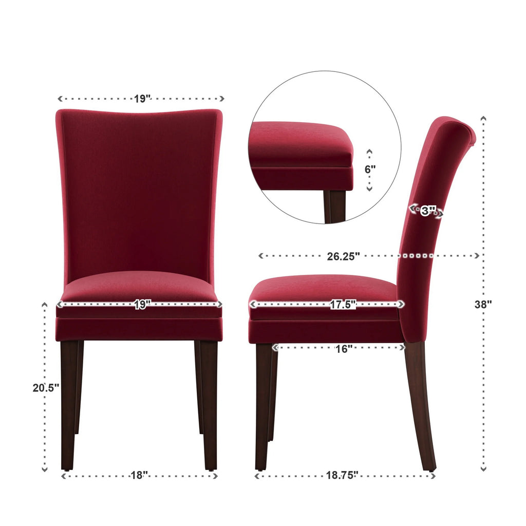Red Dining Chair Set of 2 H497