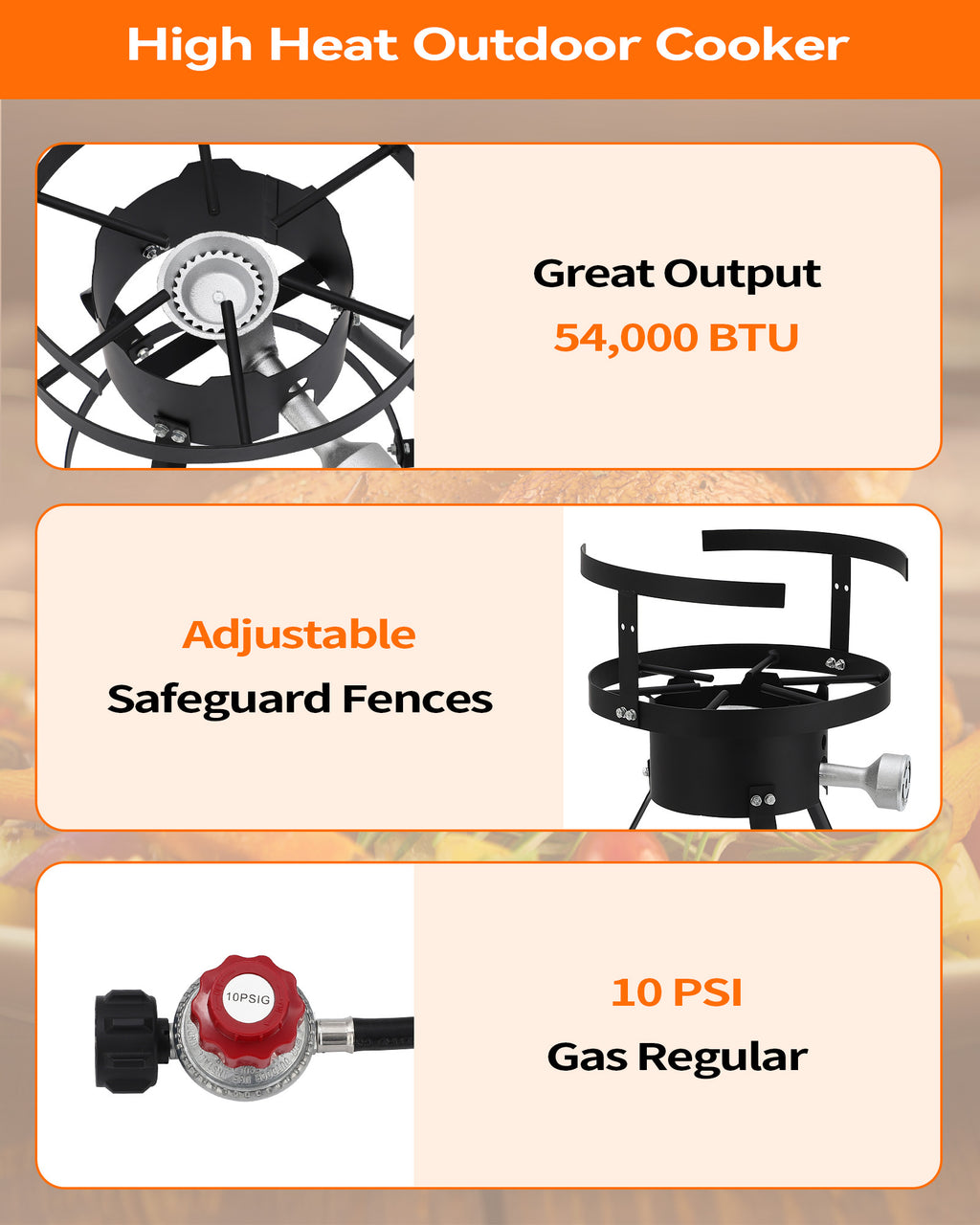 30QT Propane Turkey Fryer with Round Cooktop Kit O242