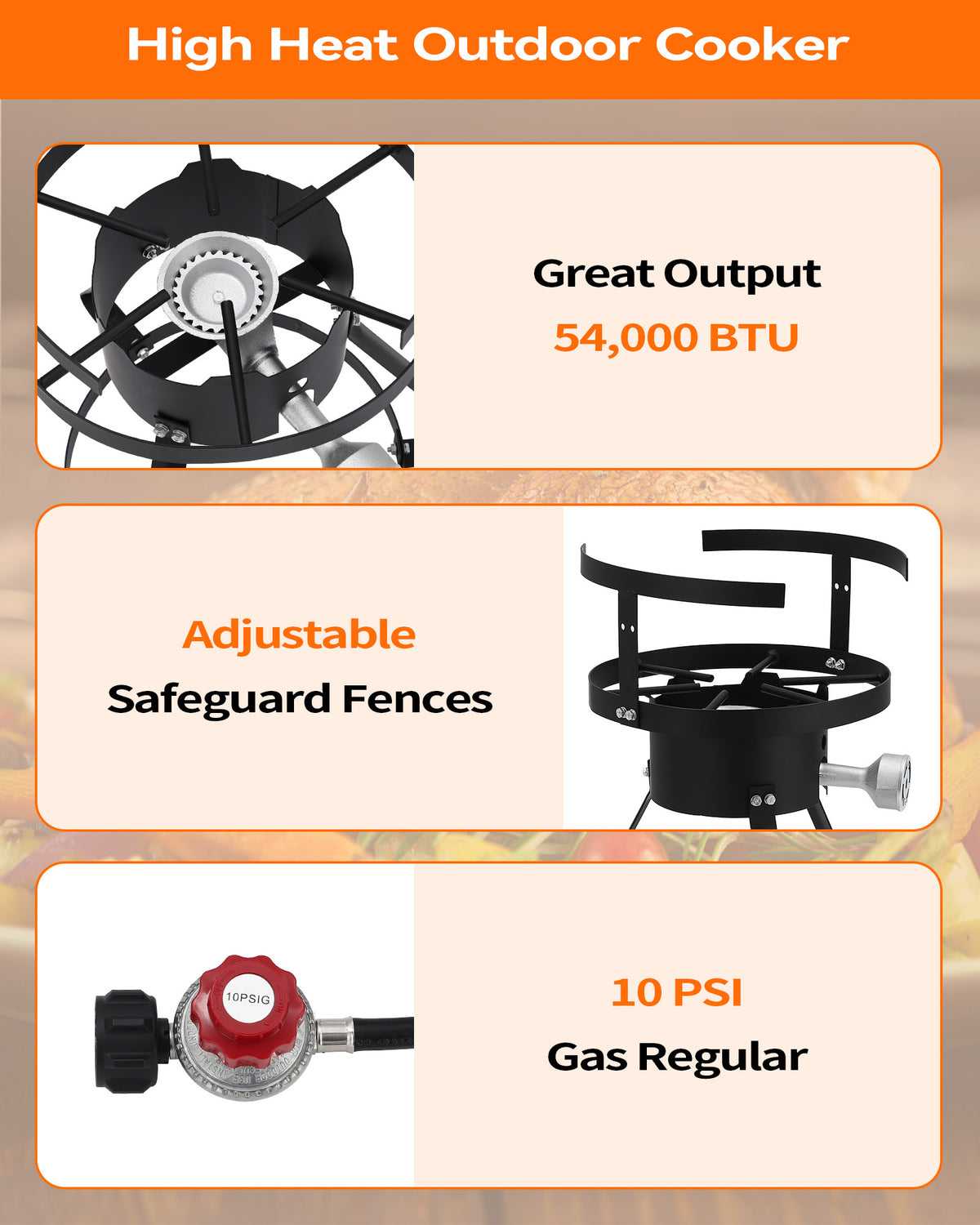 30QT Propane Turkey Fryer with Round Cooktop Kit O242