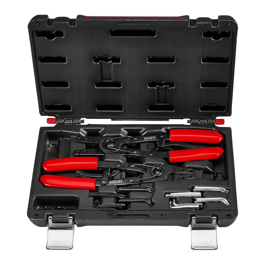 Ratcheting Retaining Ring Pliers Set with Replaceable Tips, 2-Piece I46573