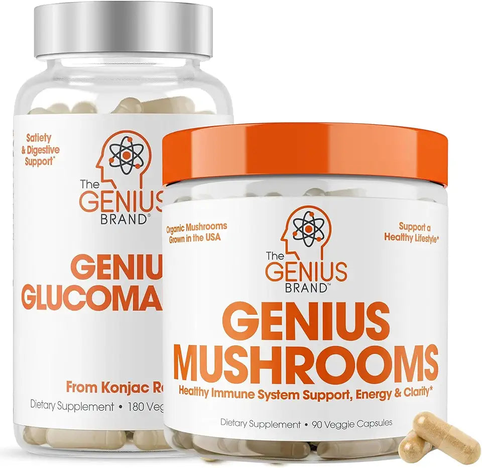 Glucomannan Fiber Capsules & Mushroom Supplement H739103