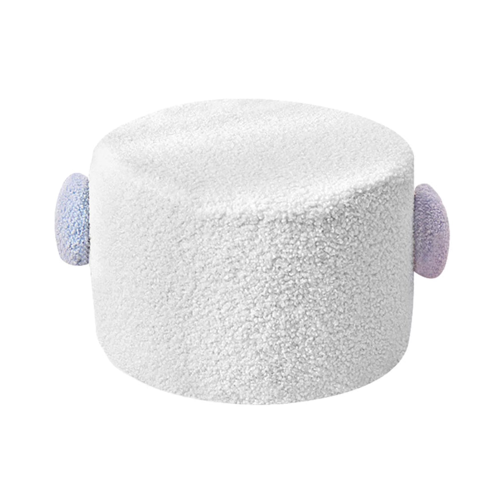 White Small Footstool Ottoman D297