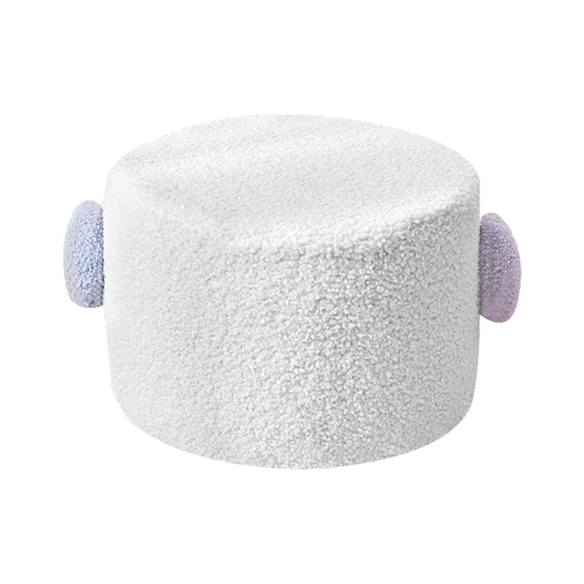 White Small Footstool Ottoman D297
