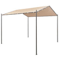 Beige Steel Gazebo Tent Canopy J531955