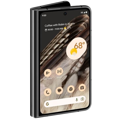 Obsidian 256 GB Foldable 5G Smartphone with Telephoto Lens and Ultrawide Lens D202