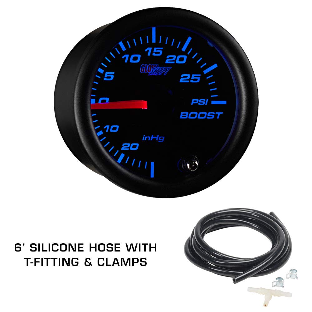 Tinted 7 Color 30 PSI Boost/Vacuum 100 PSI Oil Pressure Oil Temperature Gauges Fiberglass Triple Dashboard Pod L7459