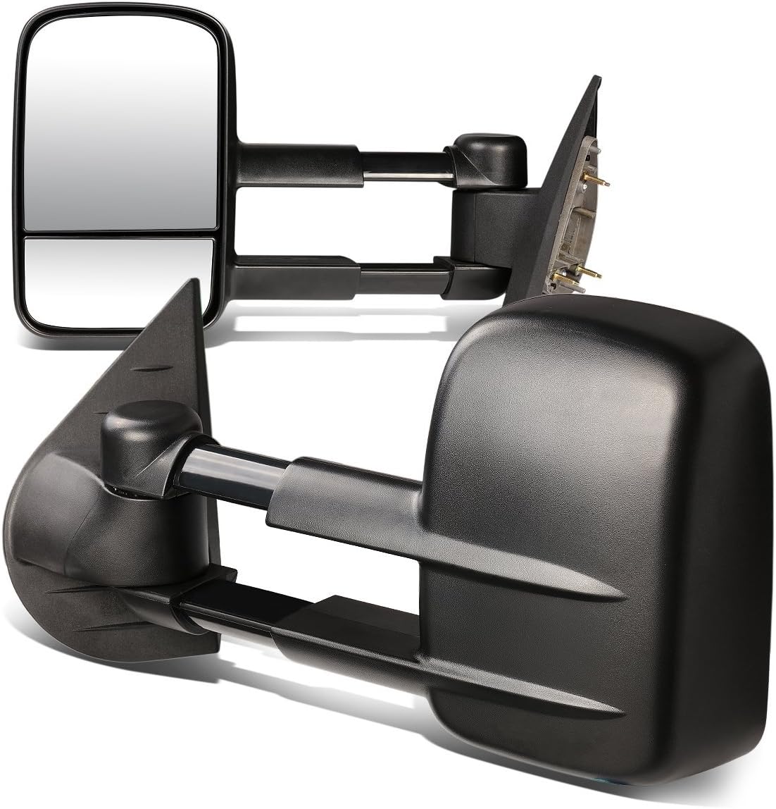 Pair of Manual Telescopic Foldable Towing Mirrors, Black A23933
