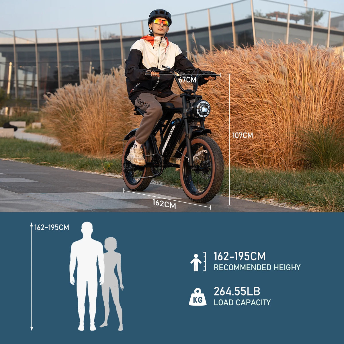 Black 20" 4.0 Fat Tire Electric Bike with 48V 15Ah Battery K717872