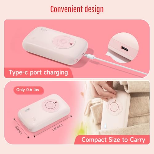 Pink Mini Portable Photo Printer with Bluetooth U53498