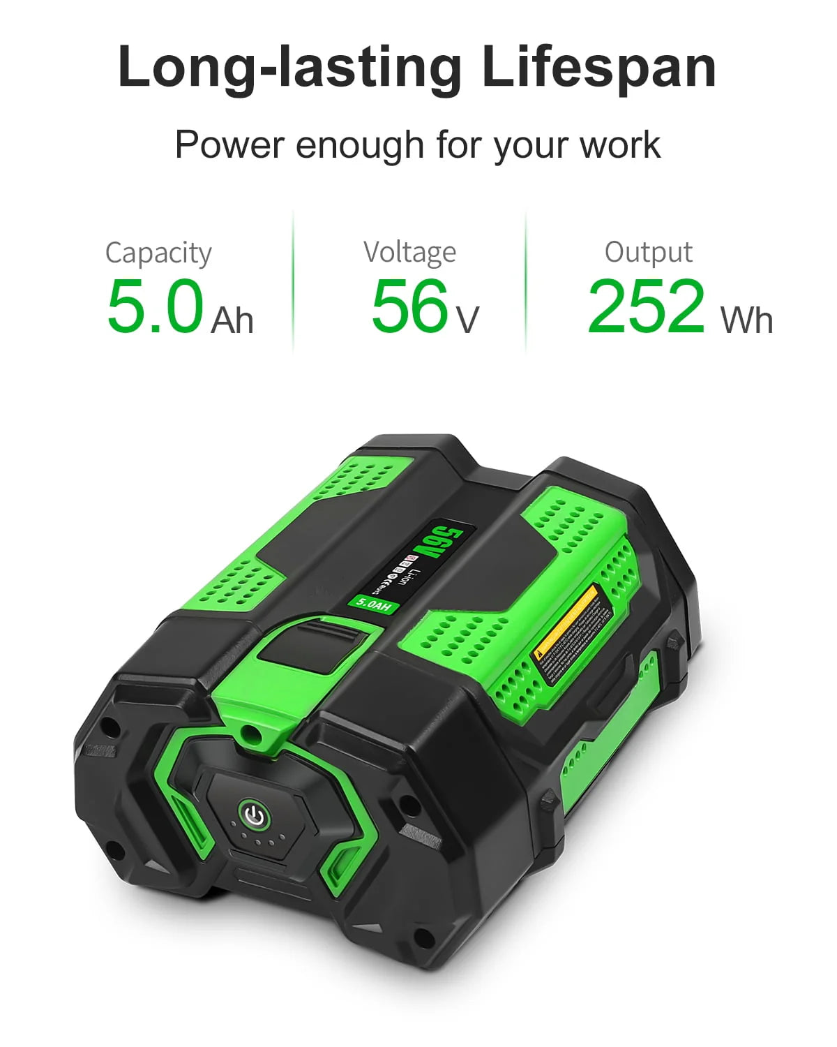 56V 5.0Ah Lithium Battery with Fuel Gauge K564