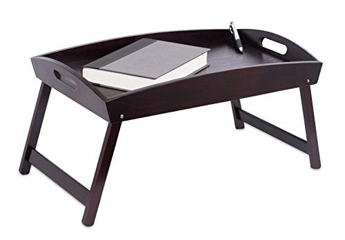 Walnut Bamboo Bed Tray with Folding Legs N184137