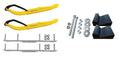 Yellow XT Snowmobile Skis with 4.5" Shaper Bars Complete Kit S1252