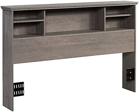 Glacier White Wooden Full-Queen Bookcase Headboard M4993