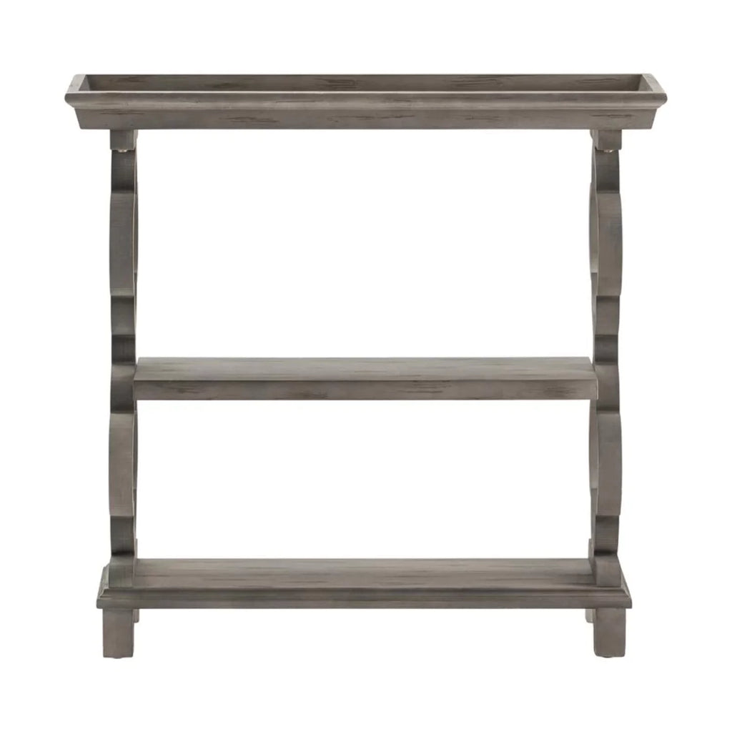 Grey Quatrefoil Console Table Z84274