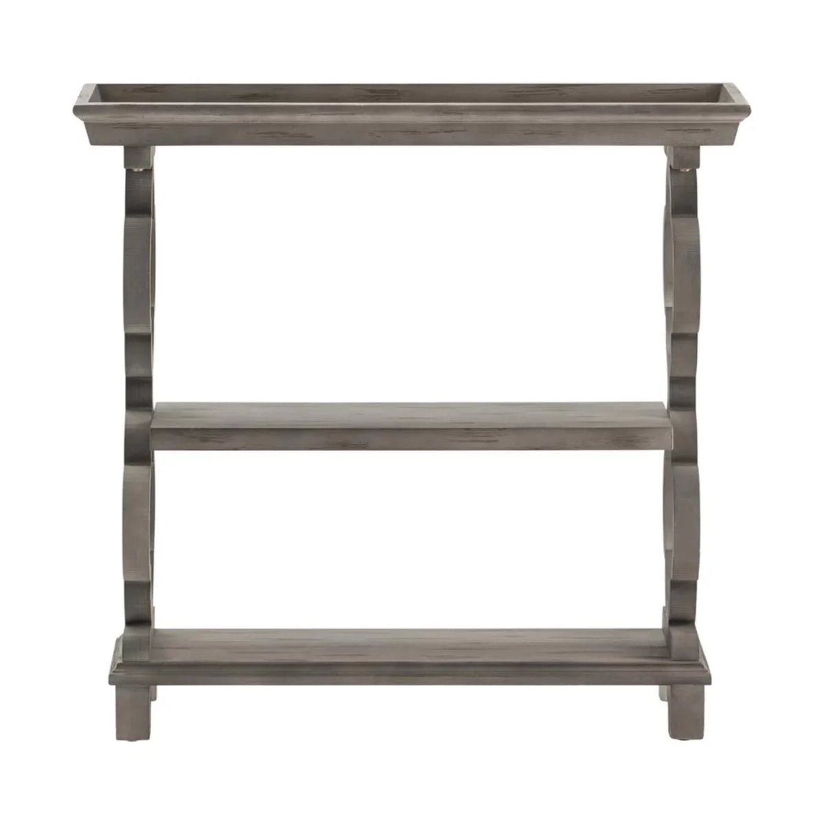 Grey Quatrefoil Console Table Z84274
