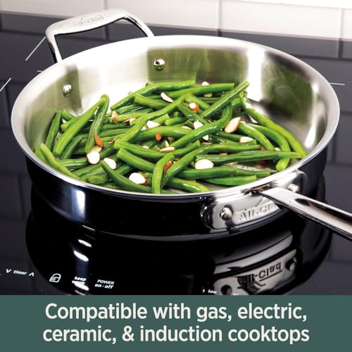 5-Ply Brushed Stainless Steel Fry Pan 8 Inch L904851