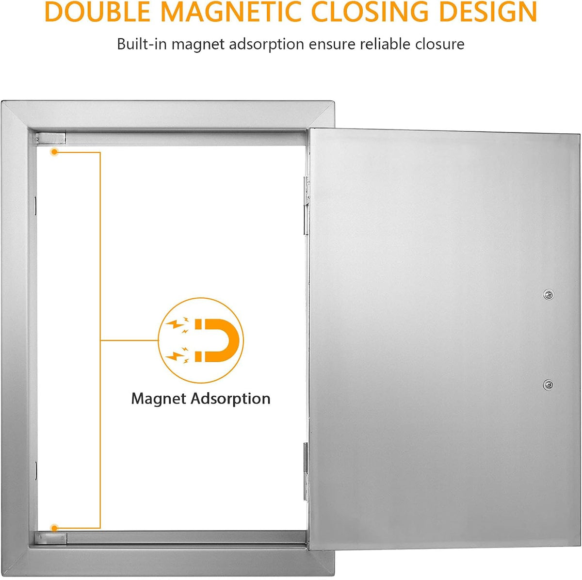 14W x 20H Inch Stainless Steel Outdoor BBQ Access Door E57755