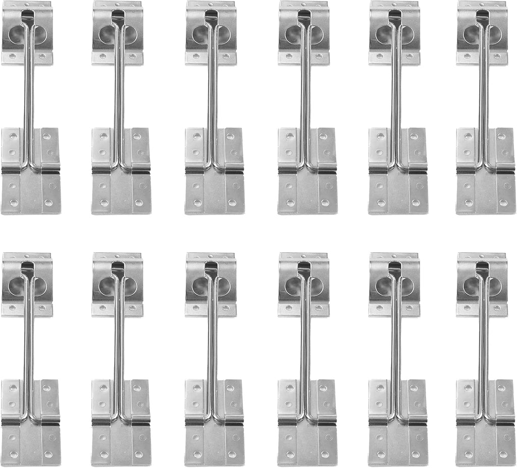 12 Metal T-Style Door Holder Entry Door Catches 6 Inch Long Zinc Plated Steel Pack of 2 I365698