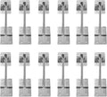 12 Metal T-Style Door Holder Entry Door Catches 6 Inch Long Zinc Plated Steel Pack of 2 I365698