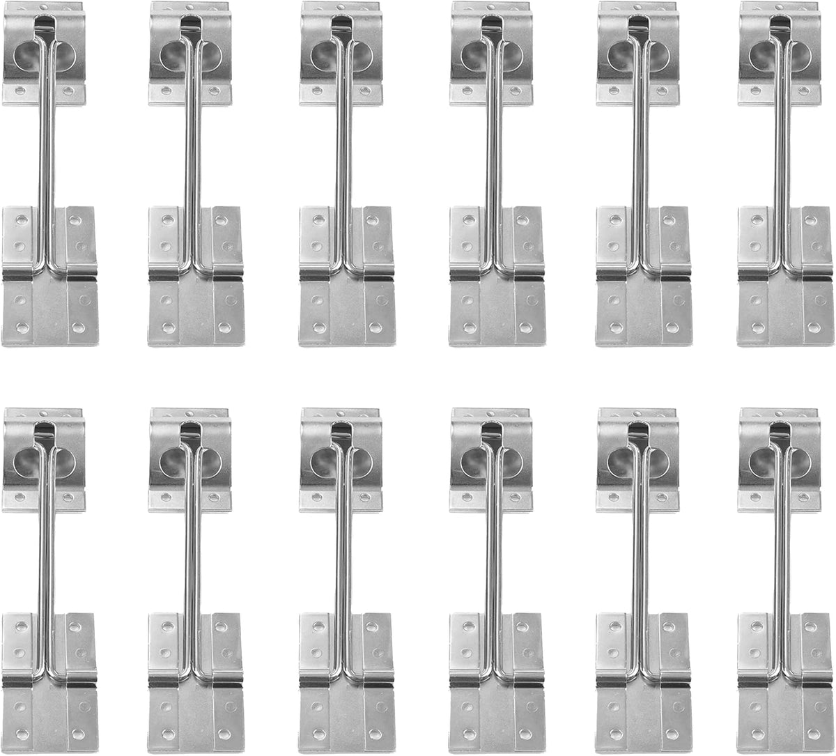 12 Metal T-Style Door Holder Entry Door Catches 6 Inch Long Zinc Plated Steel Pack of 2 I365698