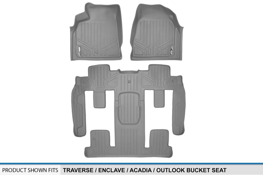 Grey 3 Row Floor Mats Liner Set P99100
