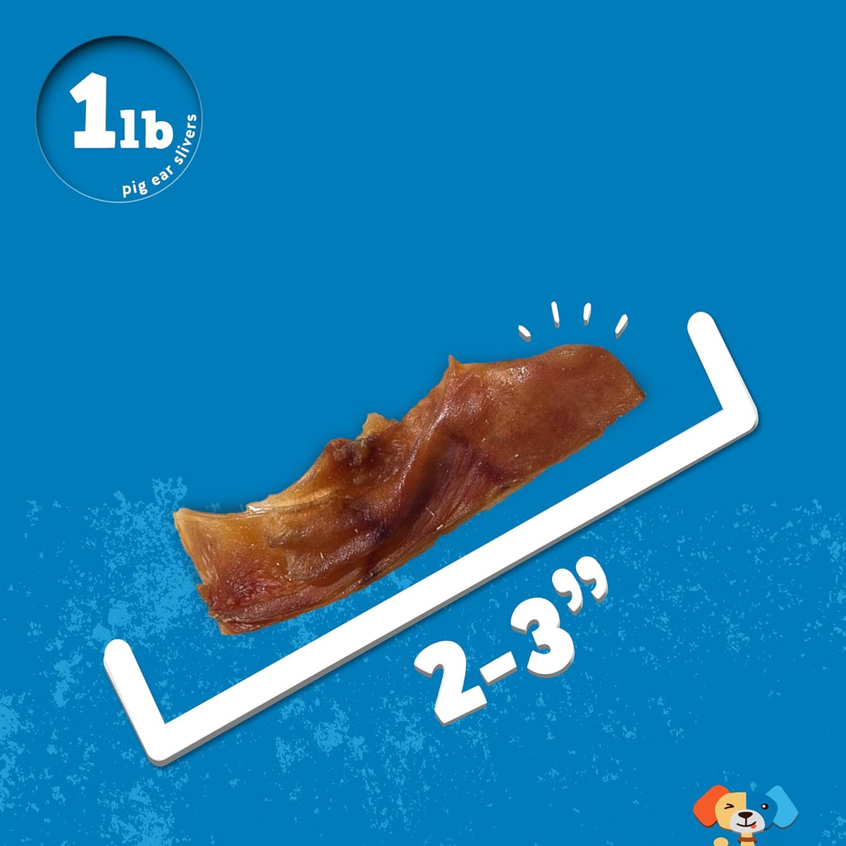 Pig Ears Slivers (1lb) Natural Dog Chews Pork Dog Treats N767
