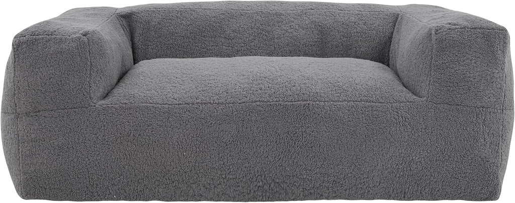 Gray Memory Foam Bean Bag Sofa Chair with Armrest L328291