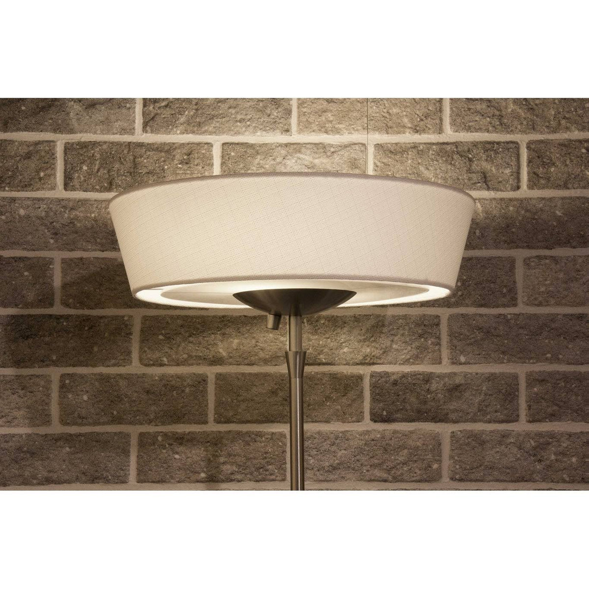 Brushed Steel Metal 300W Torchiere D561