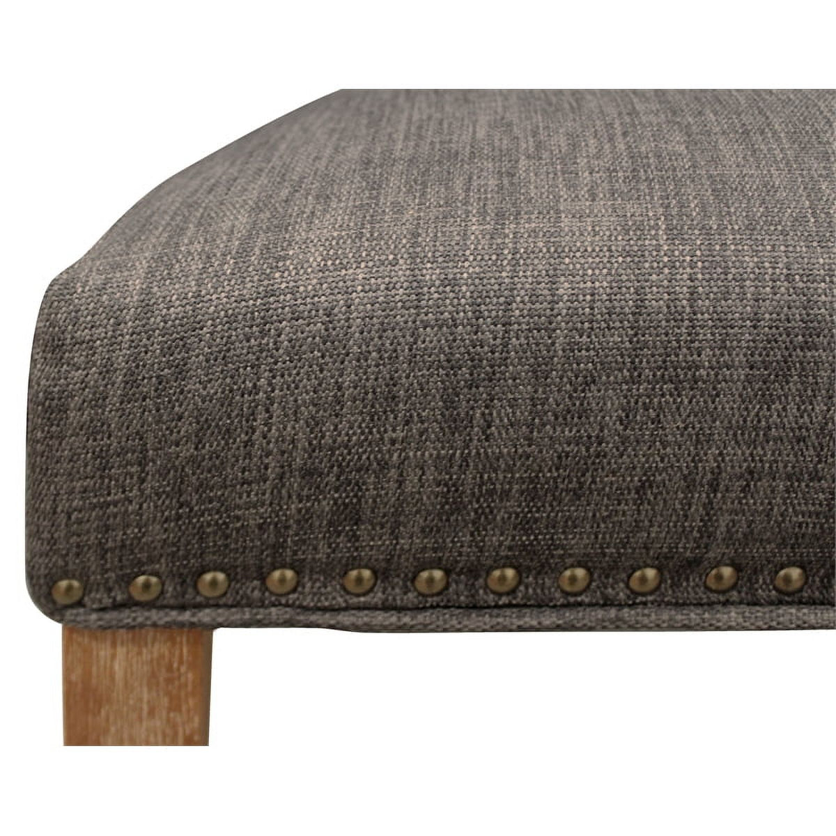 22" Mid-Century Linen Fabric Solid Wood Side Chair in Dark Gray Set of 2 I3472