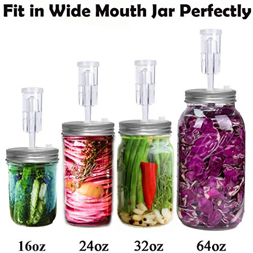 6 Set Stainless Steel Fermentation Lids for Wide Mouth Jars Y236