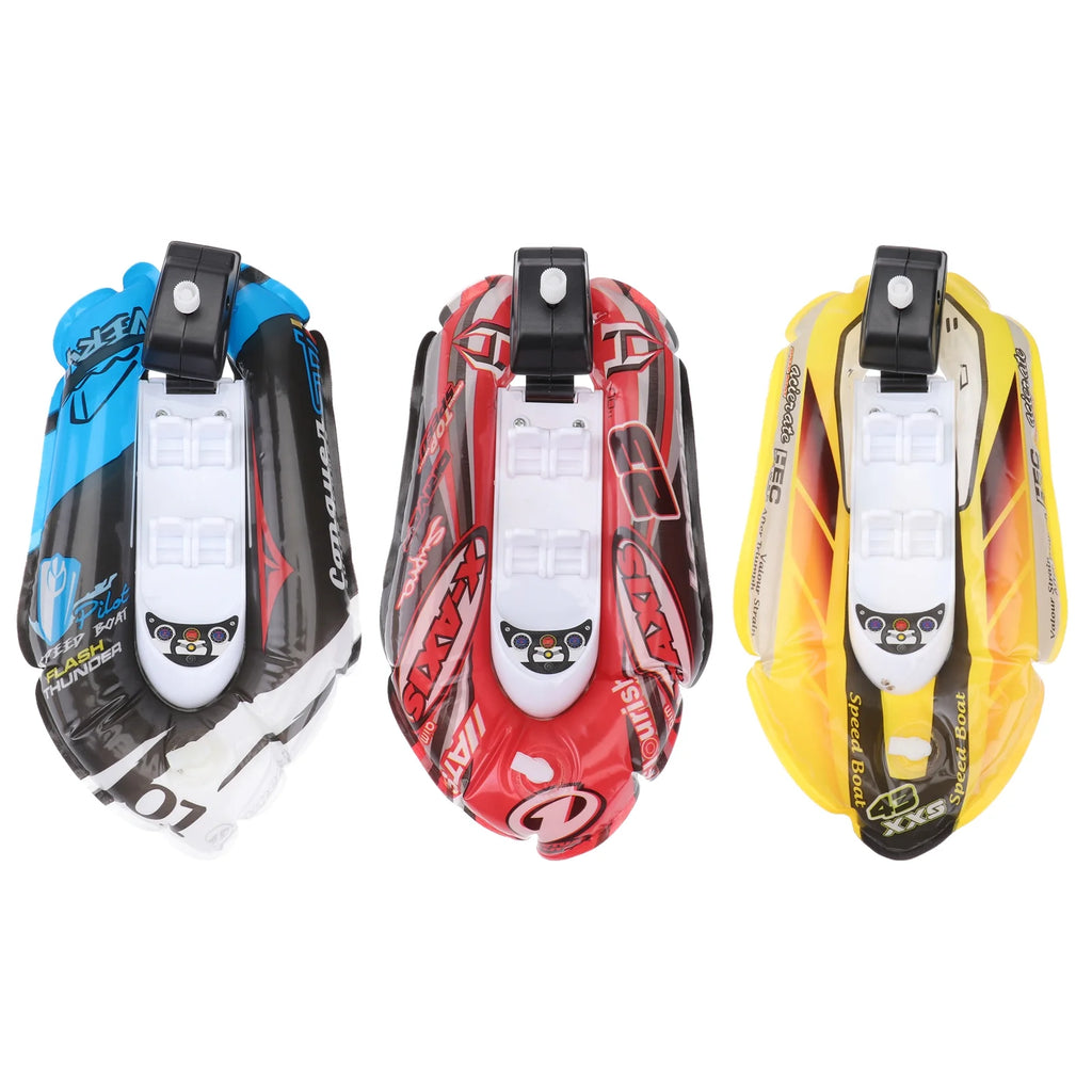 Mini Inflatable Paddle Boat Bathing Toy (Blue + Red + Yellow) W921