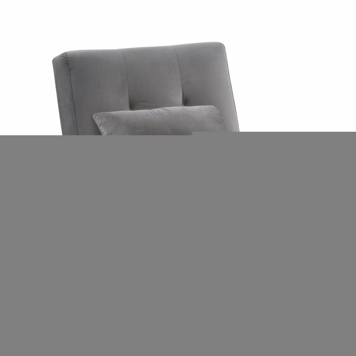 Gray Velvet Adjustable Sleeper Lounge Chaise I43426