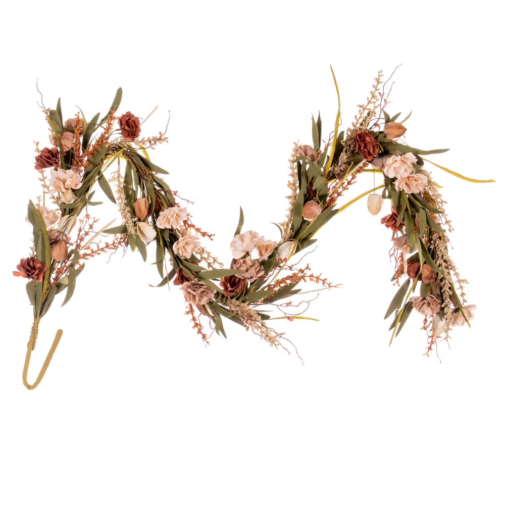 5' Brown/Cream Lantern Garland K465093