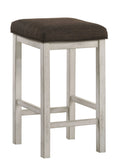 Antique White Wood Counter Stools Set of 2 K49642