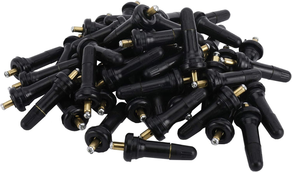 100 PCS Tire Pressure Sensor Rubber Valve Stems with Screws Pack of 2 S455