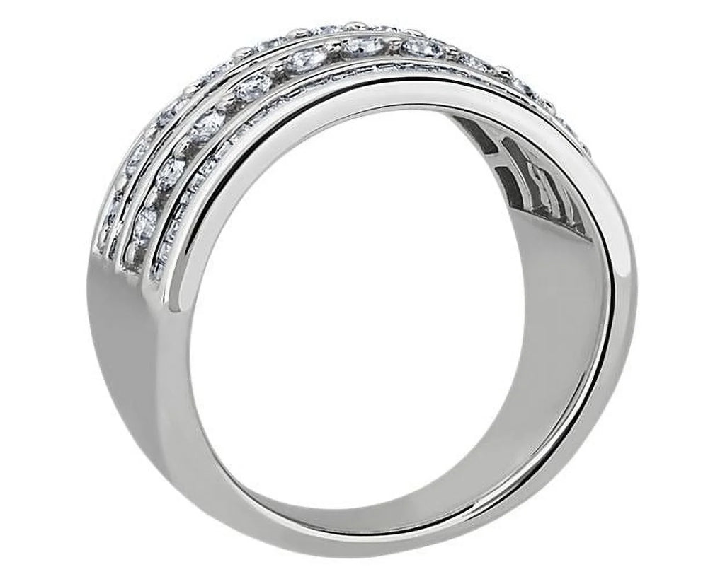 14K White Gold Diamond Eternity Band Size 10.5 M86999