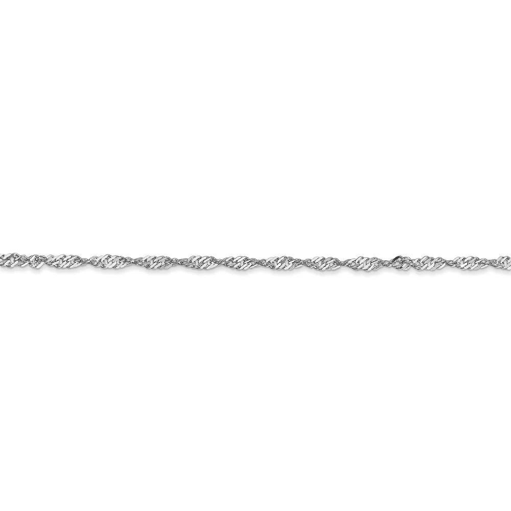 10k White Gold Singapore Chain Necklace 16inch C5597