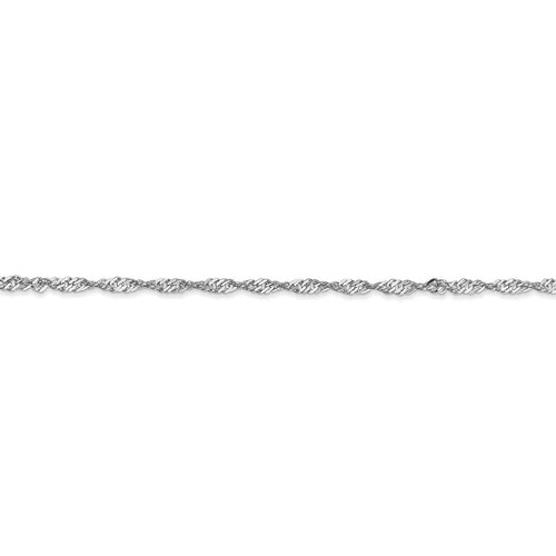10k White Gold Singapore Chain Necklace 16inch C5597
