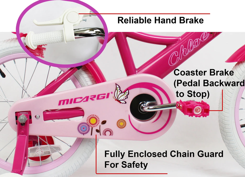 16 inch Kids Bike with Basket and Training Wheels I3778