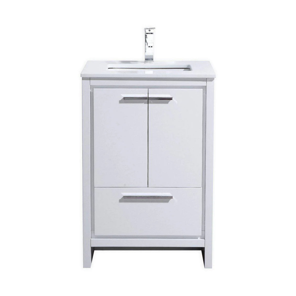 24 in. Modern Bathroom Vanity with White Quartz Counter Top E40697