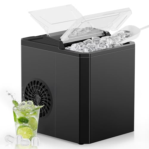 Nugget Ice Maker Machine, 26lbs in 24Hrs, Auto-Cleaning Portable with Basket and Scoop, White Z773