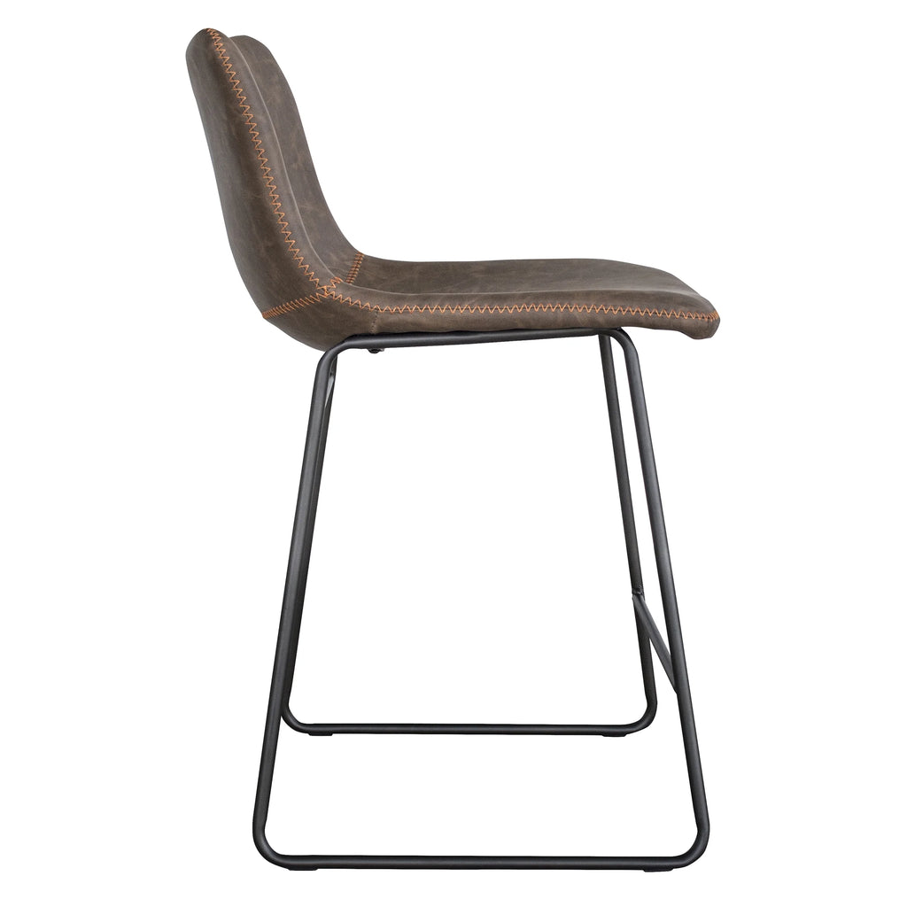 Set of Two Faux Leather Counter Height Bar Stools C866
