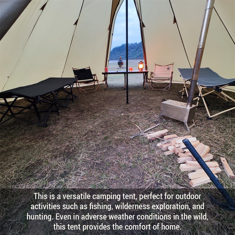 Pyramid Teepee Tent for 5 8 People with Stove Jack R97913
