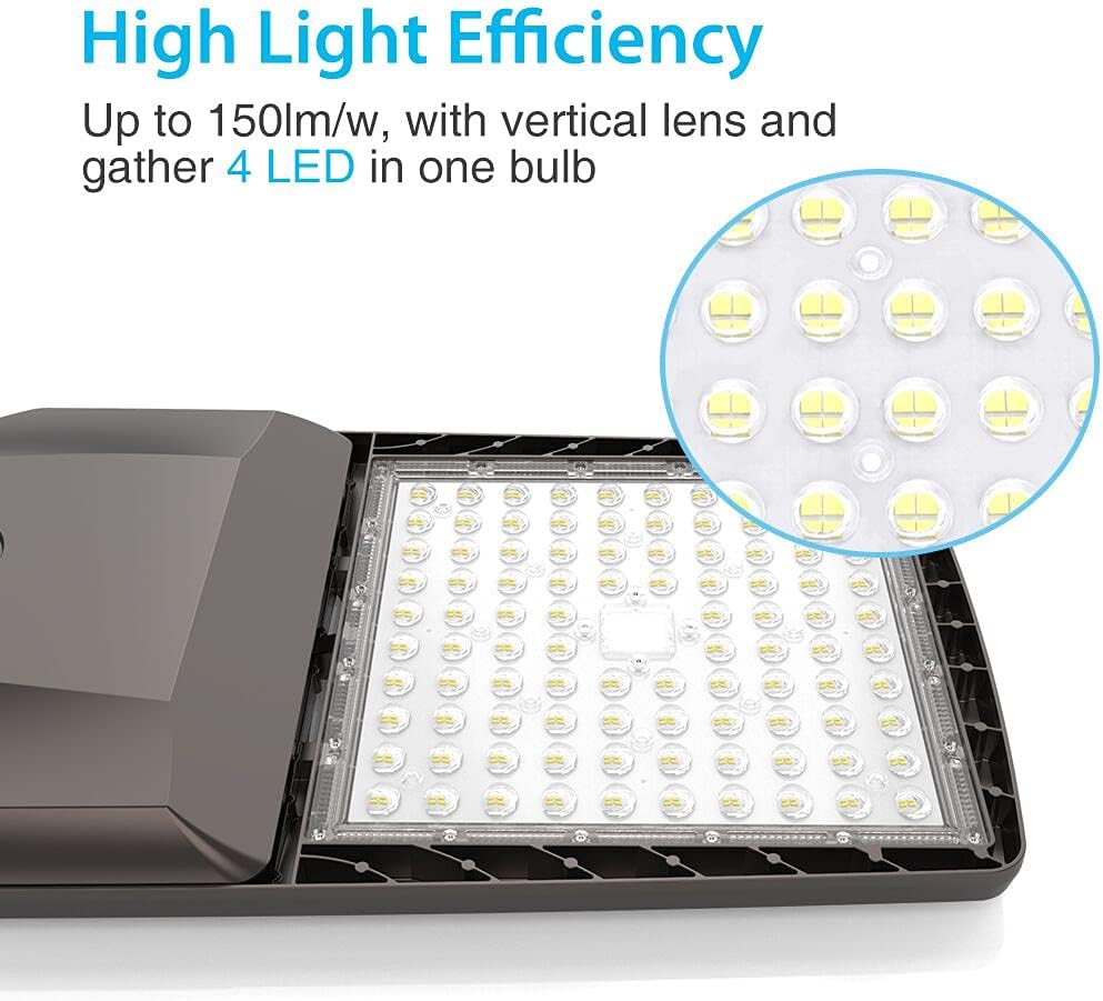 100W 5000K LED Parking Lot Pole Light with Photocell Slip Fitter E118384
