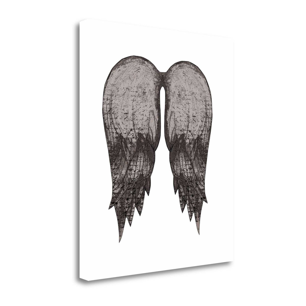 Black Angel Wings Giclee Print on Gallery Wrap Canvas 28x22 x 32 J918918