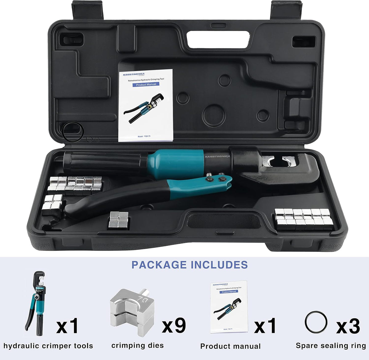 Hydraulic Battery Cable Lug Crimping Tool AWG 12-2/0 K272757