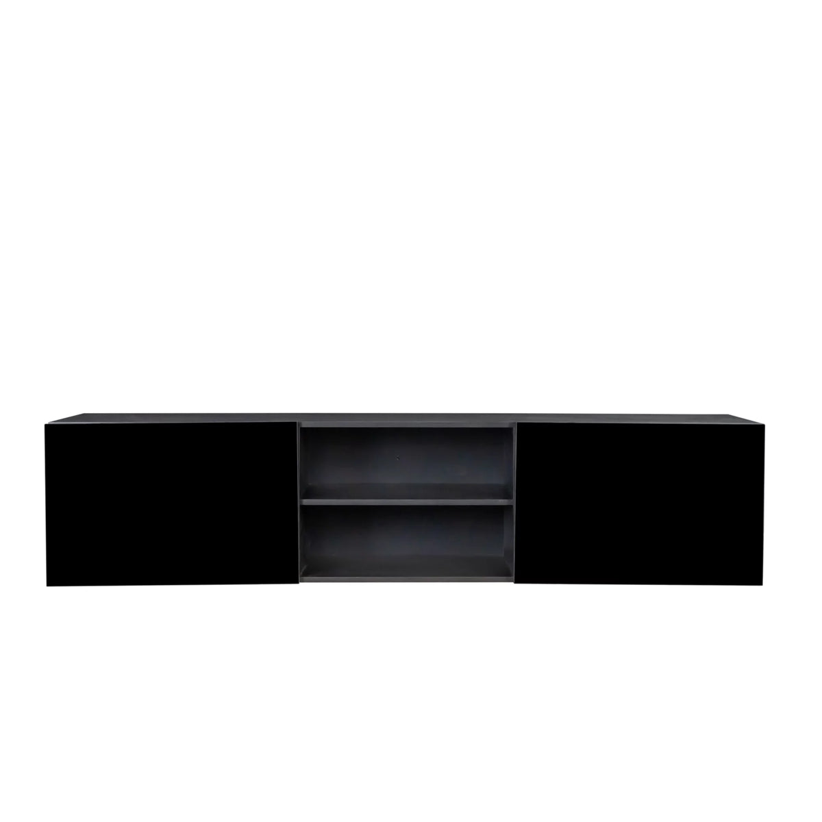 Wall Mounted Floating TV Stand with Shelf and Clamshell Doors L651