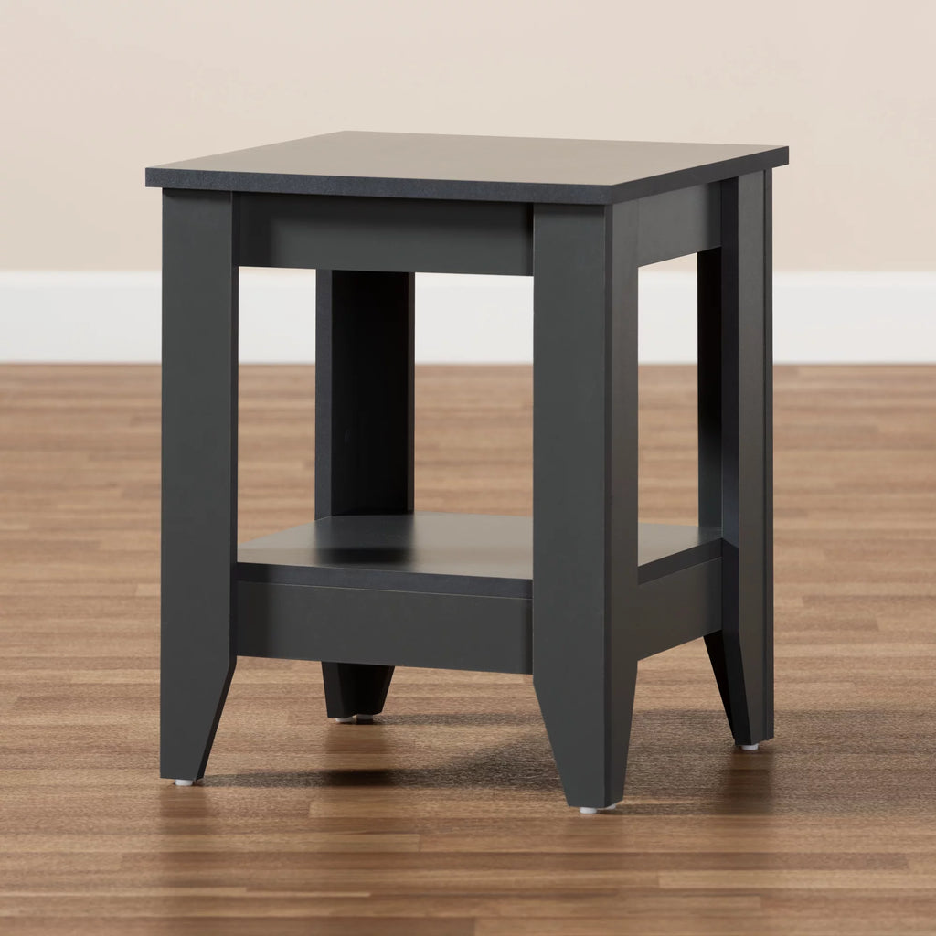 Grey Finished Wood End Table F2873